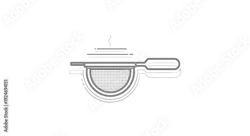 Steaming Tea Strainer with Handle and Mesh Filter, Hot Beverage Preparation