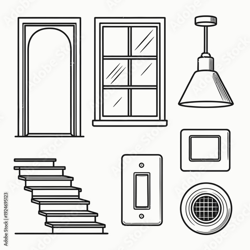 Home Interior Elements vector