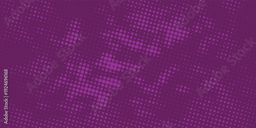 Abstract halftone purple dot pattern gradient texture background.