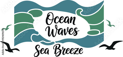 Relaxing Ocean Waves with Sea Breeze Design for Beach Themed Decor