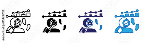 Slika na platnu Trace Icon Multi Style Vector Illustration