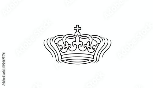 Royal Crown Emblem, Heraldic Symbol, Regal Icon, Luxury, Power, Authority, Monarchy