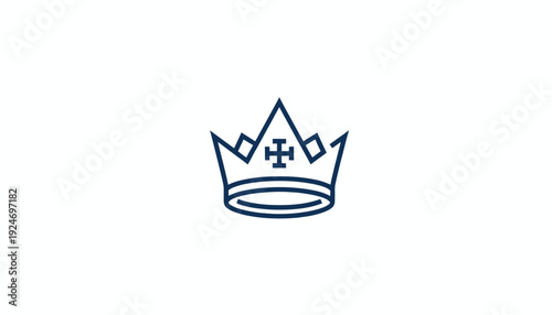 Royal Crown Icon Vector Illustration - Elegant Symbol of Royalty and Power