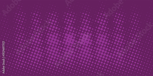 Abstract halftone purple dot pattern gradient texture background.