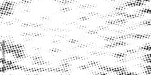 PrintAbstract dotted halftone wave background. Futuristic grunge pattern with twists, dots, and circles. Vector modern optical pop art texture for posters, business cards