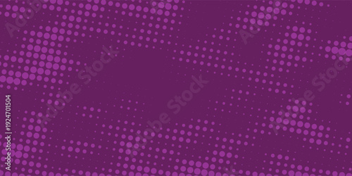 Abstract halftone purple dot pattern gradient texture background.