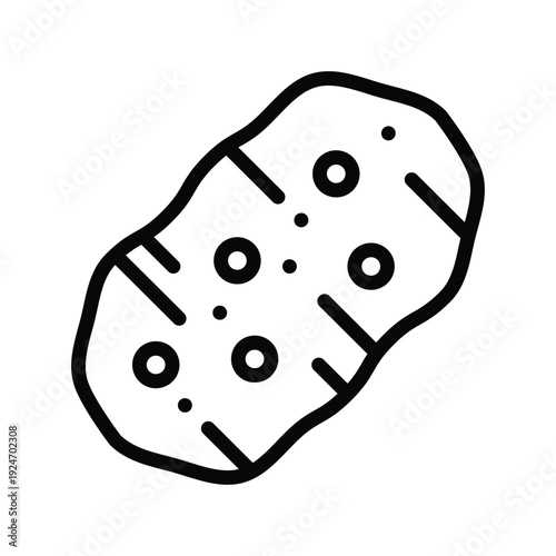 Potato Icon Vector Illustration. Vegetables single line icon.