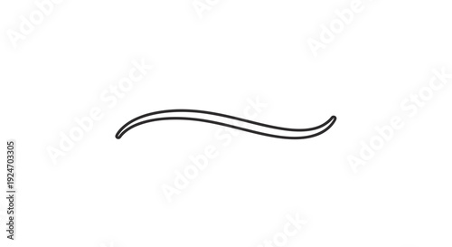 Elegant Swirl Line Graphic Element - Decorative Flourish Accent