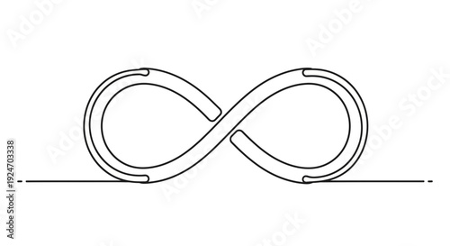 Endless Loop Infinity Symbol Line Art