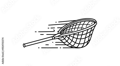 Fast Butterfly Net Icon Motion Lines