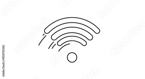 Fast Wi-Fi Signal Icon, Wireless Internet Connection Speed, Technology Concept