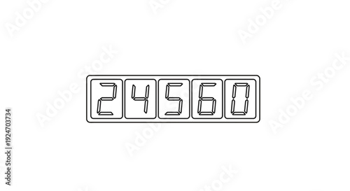 Digital Display Showing Numbers 24560