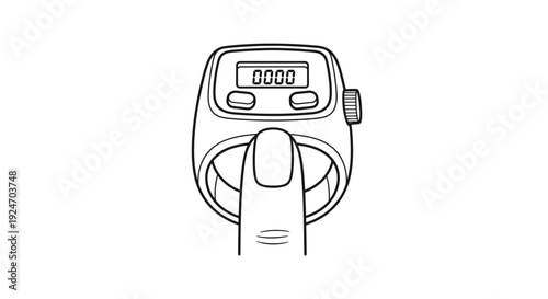 Digital Finger Counter on Hand for Counting Prayers or Repetitions