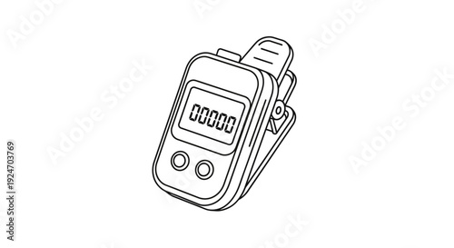 Digital Pedometer Clip On Device for Fitness Tracking and Step Counting