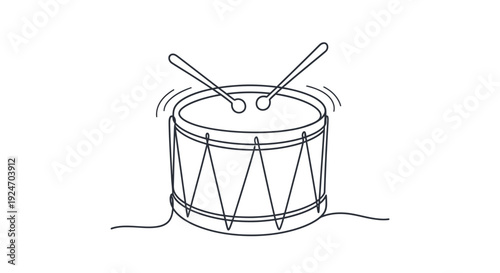 Drum and Drumsticks, Musical Instrument, Percussion, Rhythm, Sound