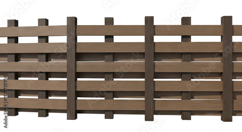 Woven Brown Wooden Fence Panel