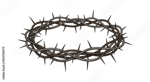 Royal crown of thorns symbolizing sacrifice and religious devotion