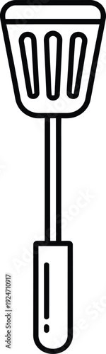 Simple line drawing of a back scratcher with a long handle and a wide head.