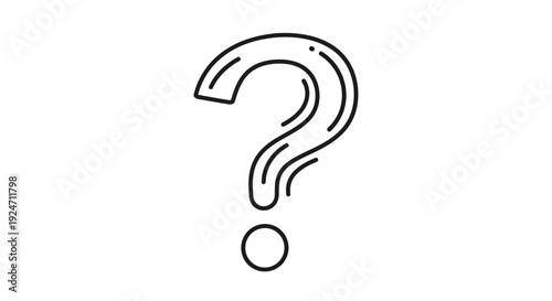 Abstract Question Mark Line Art: Symbol of Mystery, Inquiry, and Uncertainty