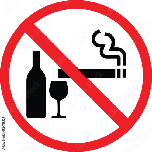 A sign prohibiting smoking and drinking alcohol is displayed prominently.