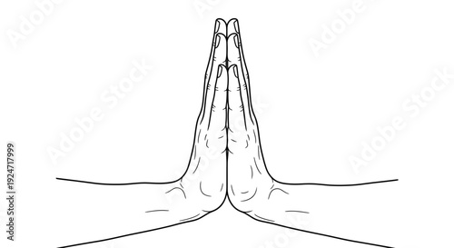 Praying Hands Gesture, Namaste, Greeting, Respect, Meditation, Yoga Pose