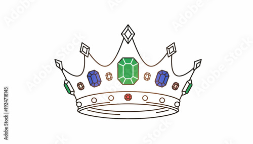 Royal Crown with Jewels - Symbol of Power, Luxury, and Royalty