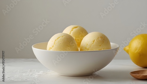 Wallpaper Mural bowl of lemon sorbet Torontodigital.ca