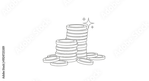 Stack of Coins, Money, Wealth, Financial Success, Investment, Savings, Cash