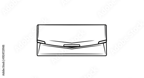 Elegant modern clutch bag with metallic clasp detail.