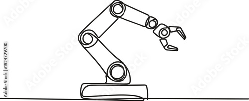 Robotic Arm Vector Illustration: Industrial Automation and Technology

