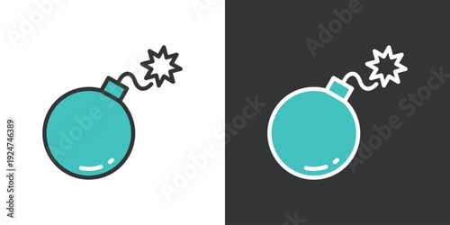 爆弾のシンプルなアイコン