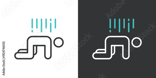 ストレスのシンプルなアイコン