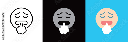 ため息のシンプルなアイコン