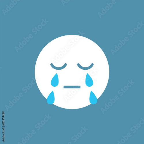 涙の表情のシンプルなアイコン