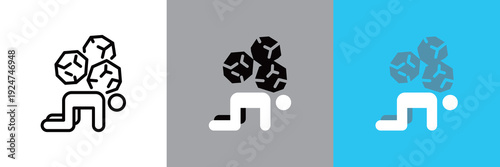 ストレスのシンプルなアイコン