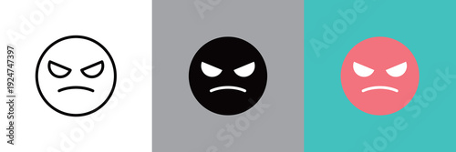 怒りのシンプルなアイコン