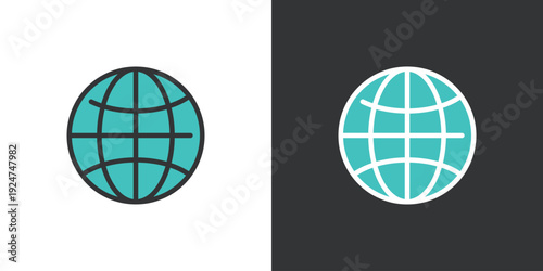 シンプルな地球アイコン