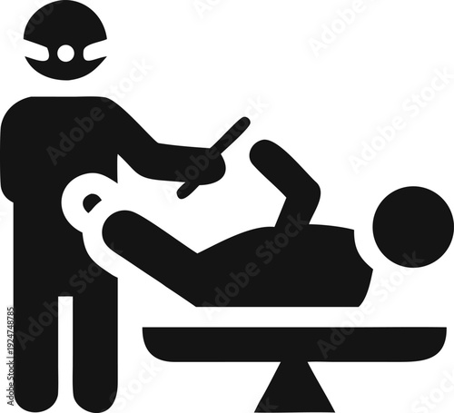 Critical Surgical Procedure Performed by Medical Professional on Operating Table