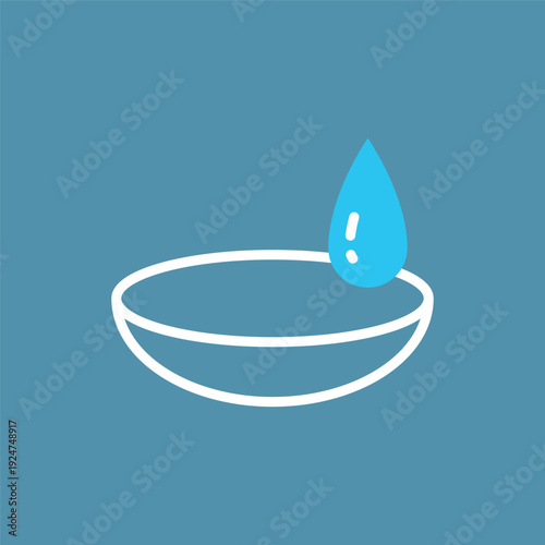 シンプルなコンタクトレンズのベクターアイコン