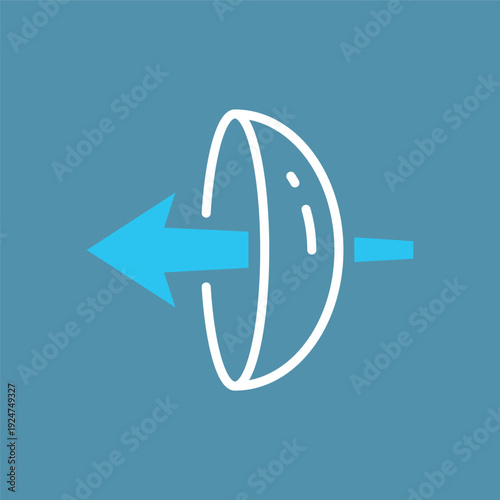 シンプルなコンタクトレンズのベクターアイコン