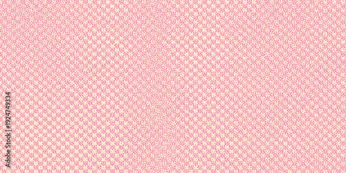 Seamless pink and white polka dot fabric texture background with a vintage retro textile pattern design for a decorative cloth backdrop illustration