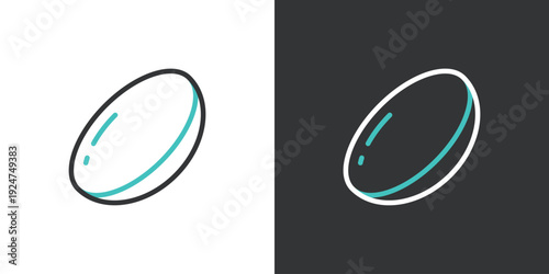 シンプルなコンタクトレンズのベクターアイコン