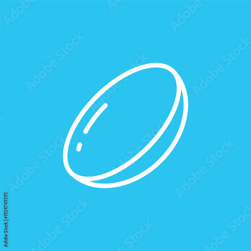 シンプルなコンタクトレンズのベクターアイコン