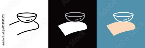 シンプルなコンタクトレンズのベクターアイコン