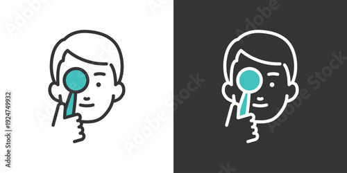 シンプルな視力検査のベクターアイコン