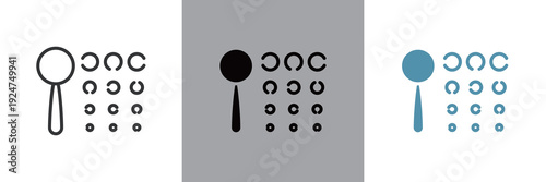 シンプルな視力検査のベクターアイコン