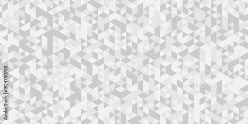 Abstract low polygon paper cubic white, gray wallpaper design. vector transparent polygon reangle square pattern. geometric wall tile metal cube triangle background.