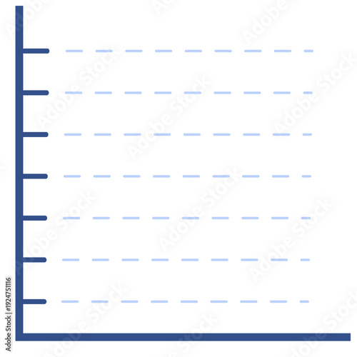Vertical measurement chart with dashed lines illustrating financial tracking, data analysis framework, and business reporting template in minimal design.