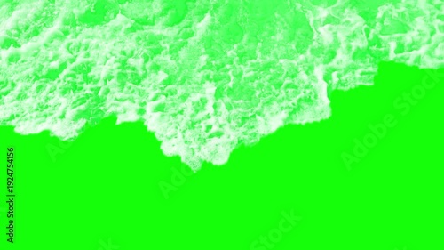 Realistic water transition on green screen background 