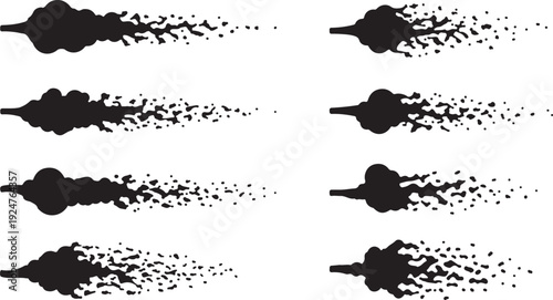 Black ink splatters on white background texture design elements